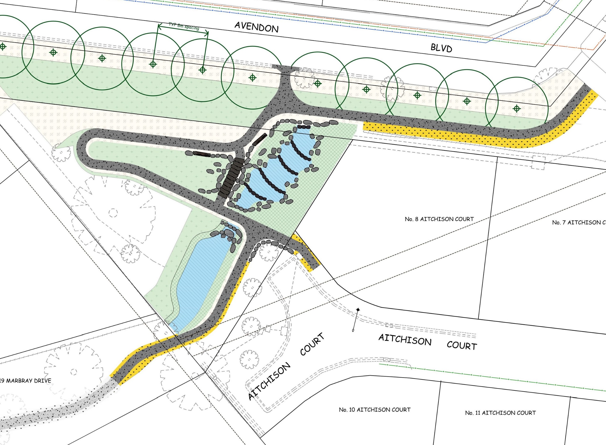 Detail of footpath plan