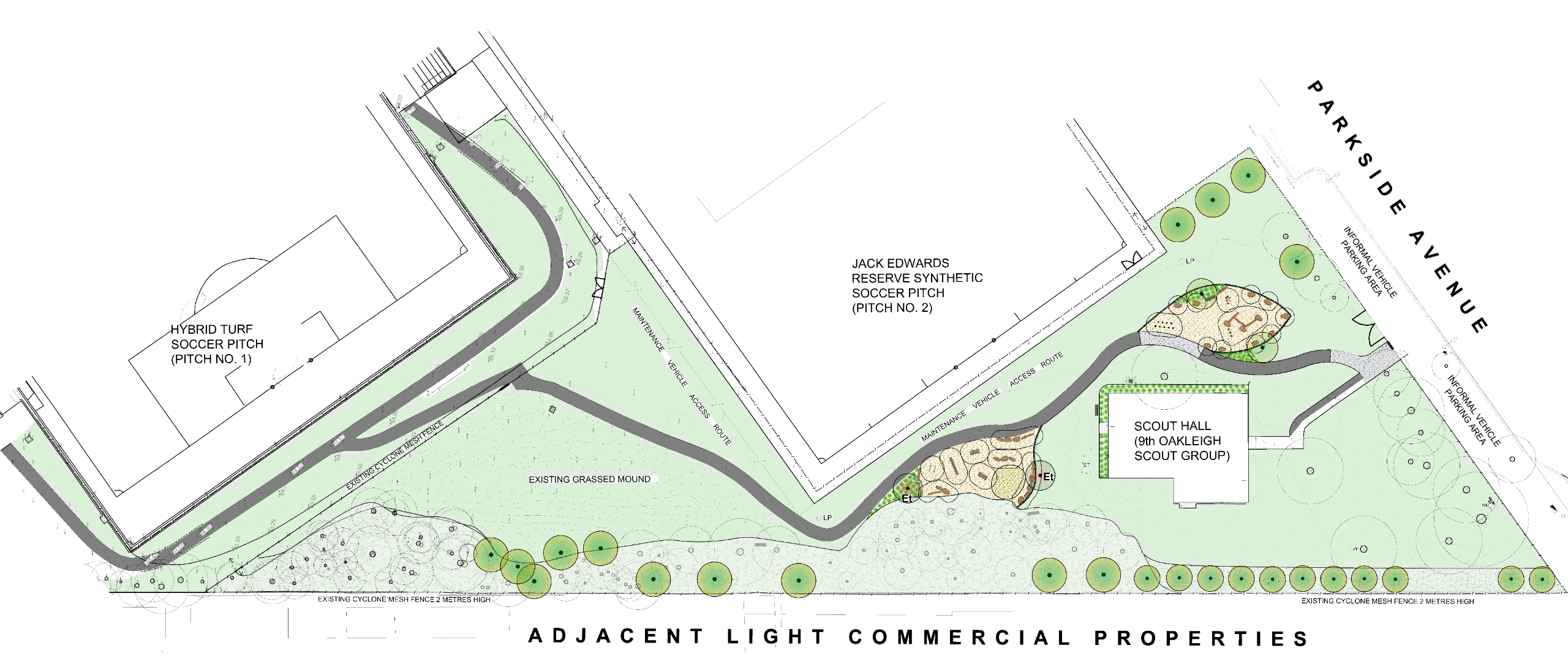 Jack Edwards Reserve dog off-leash area concept plan