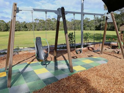 Mulgrave Reserve playspace preschooler area and swings