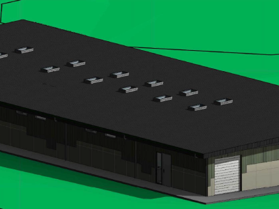 3D Render of back of building - Brandon Park Reserve pavilion