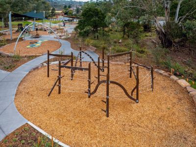 Mulgrave Reserve playspace climbing equipment