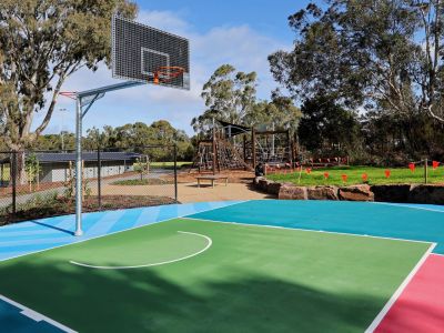 Mulgrave Reserve playspace quarter court